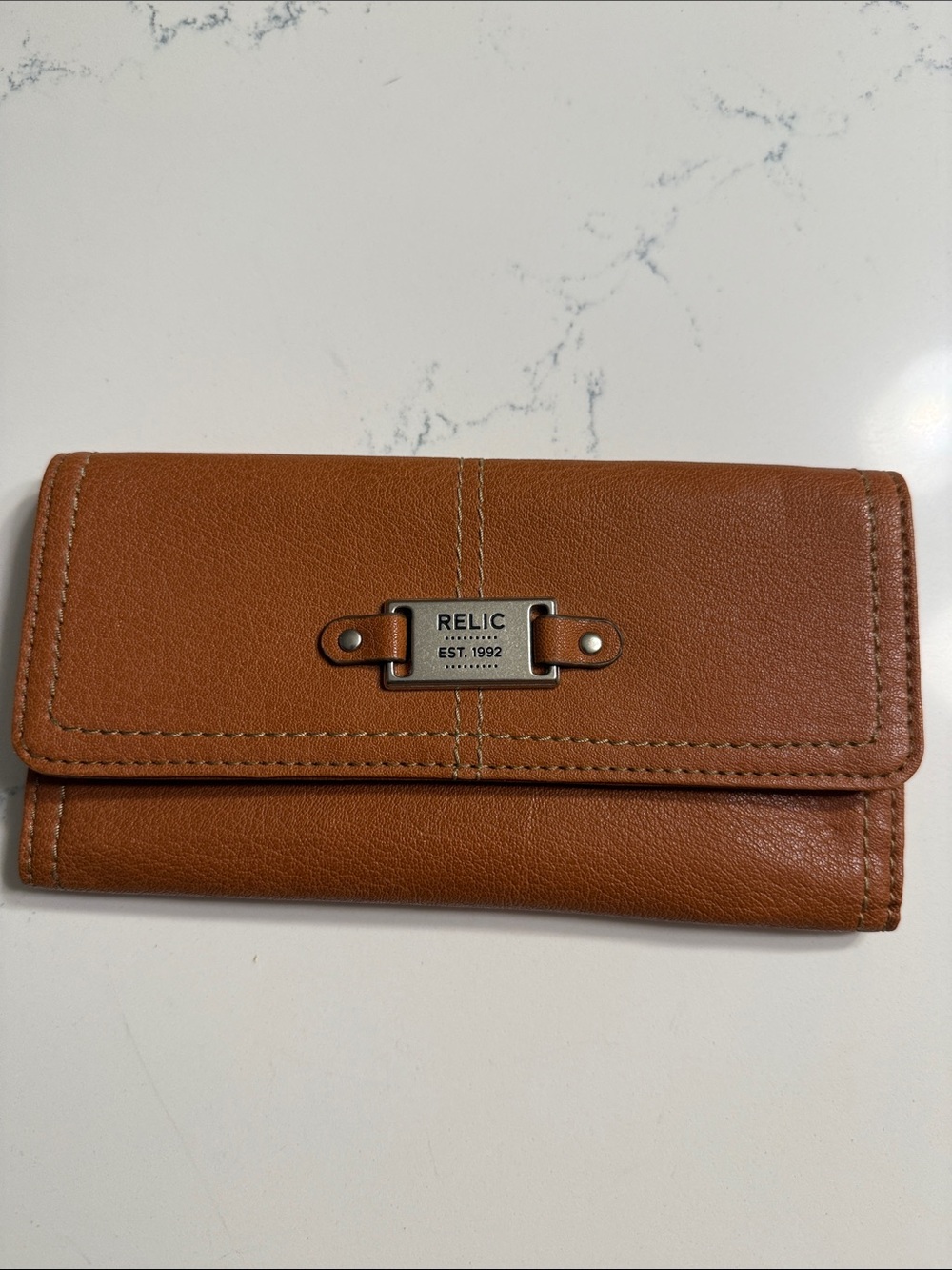 Relic Women's Trifold Wallet - Cognac Brown